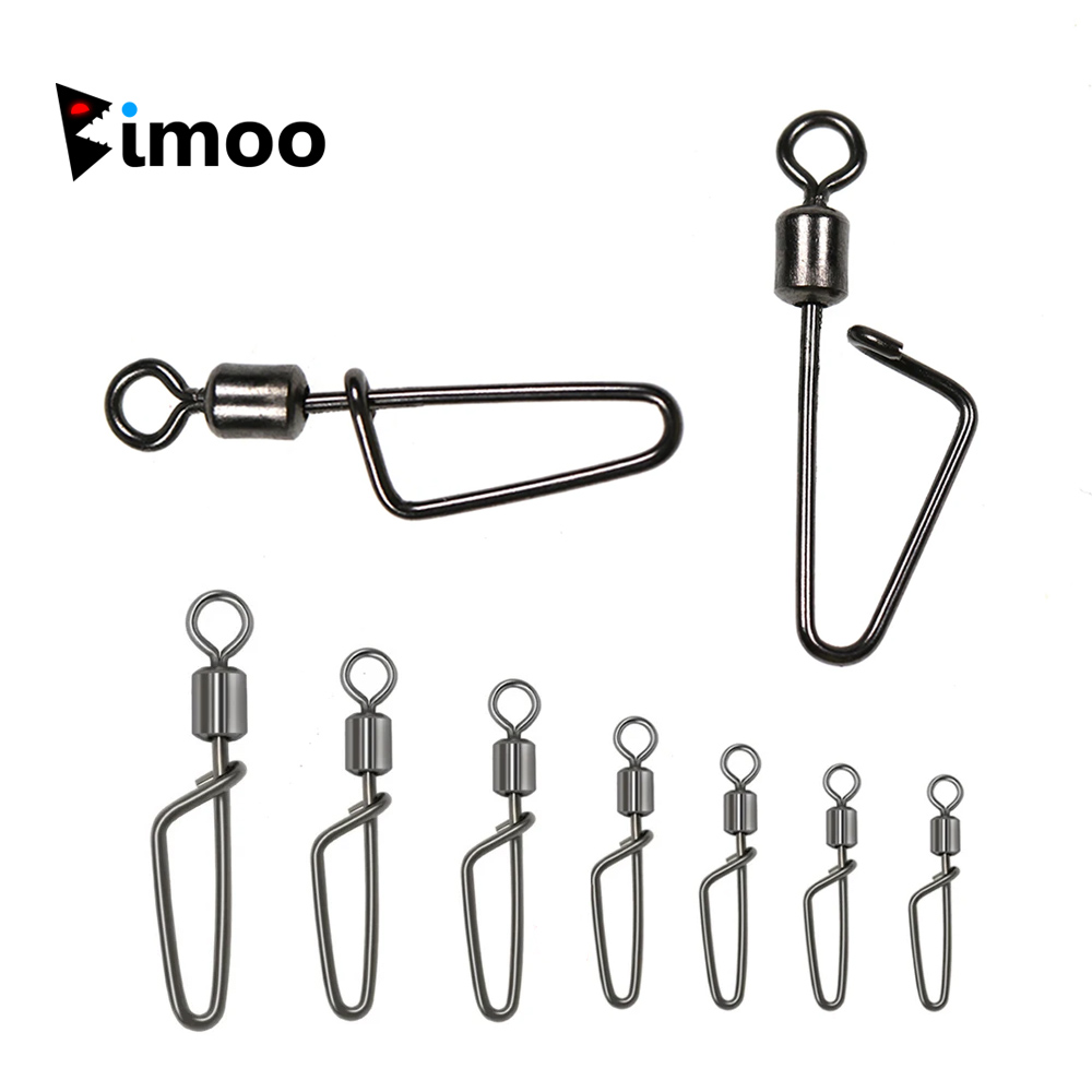 Fishing Hook Stainless Steel - 20pcs Black Nickel Fishing Rolling Swivels
