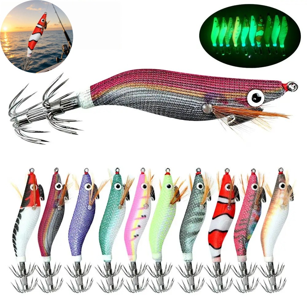 Luminous Squid Jig Lure Artifi - đánh giá và giá Fishing Hook Jig