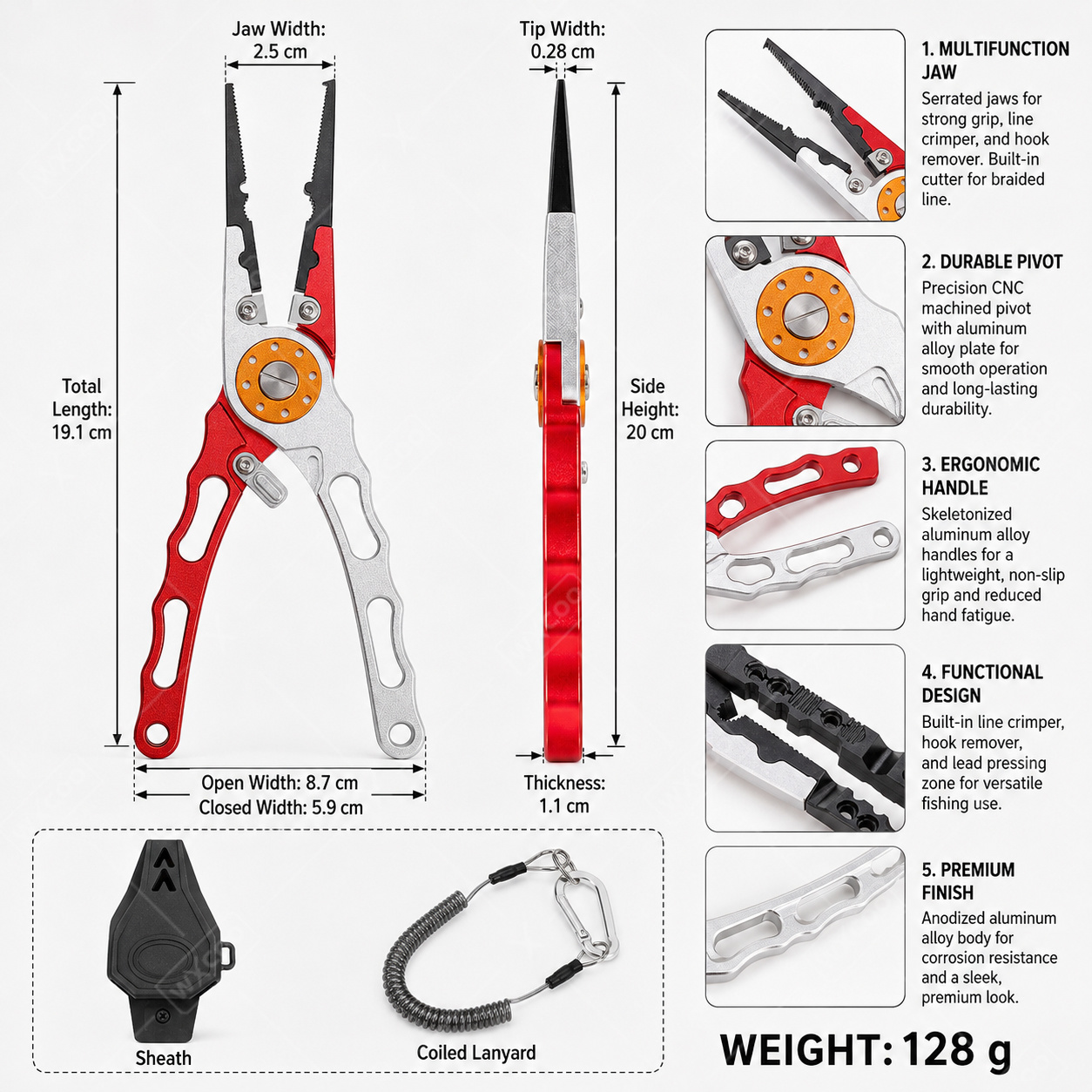 WXCOO Split Ring Pliers Hook R - đánh giá và giá Fishing Hook Sharpener