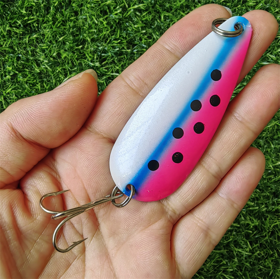 1PCS Spinner Spoon Lure 27G 19 - đánh giá và giá Fishing Hook Treble