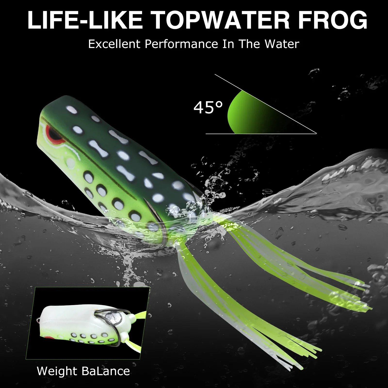 Goture Soft PVC Popper Frog Fi - đánh giá và giá Fishing Hook Weedless