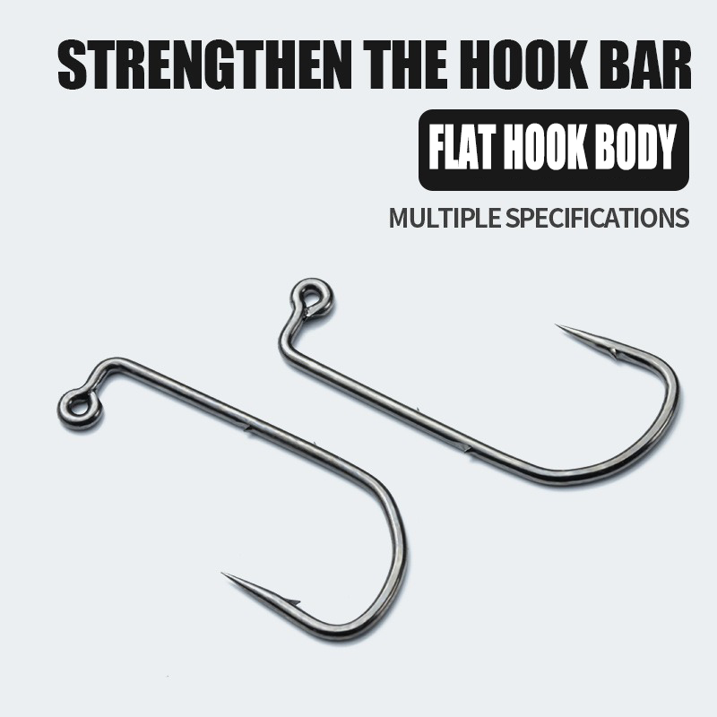 50PCS 90 Degree Jig Fly Hooks  - đánh giá và giá Fishing Hook Barbless