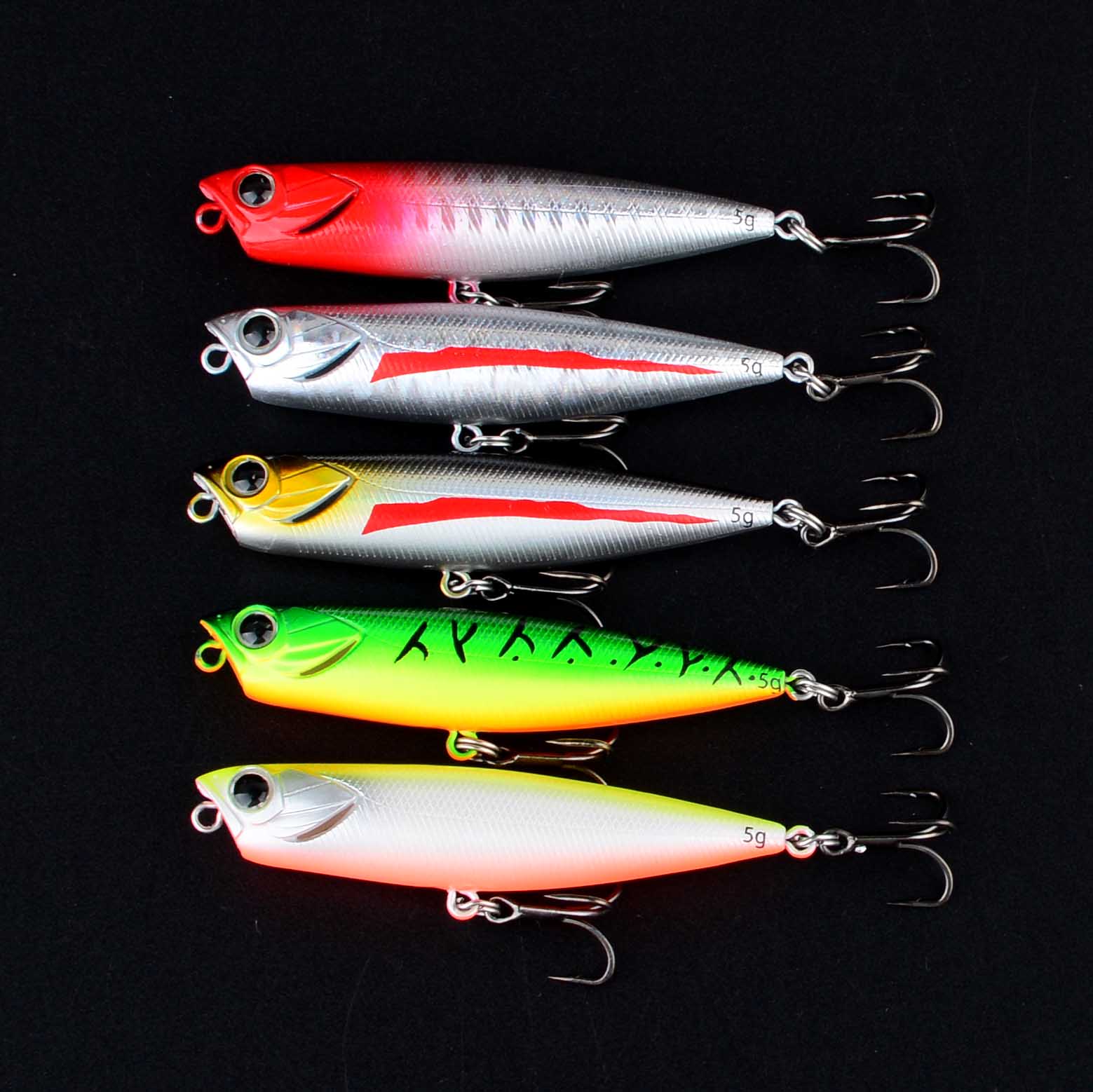 1pc 5g 10g 14g Topwater Popper - đánh giá và giá Fishing Hook Treble