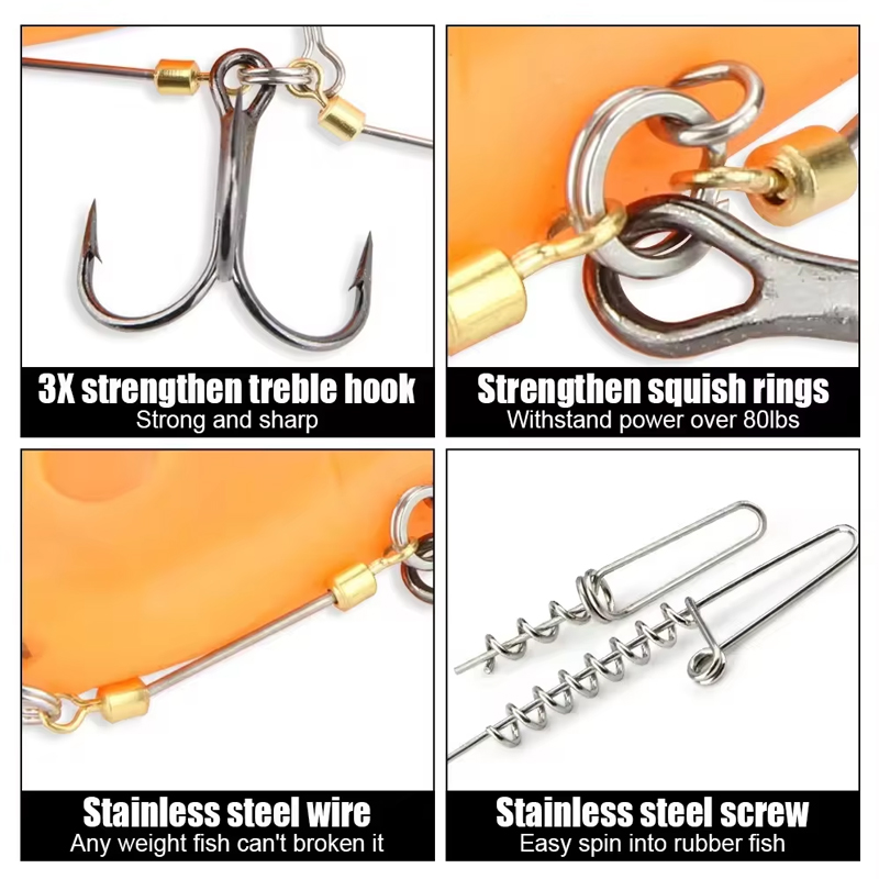 Fishing Hook Rigs Steel Leader - đánh giá và giá Fishing Hook Treble