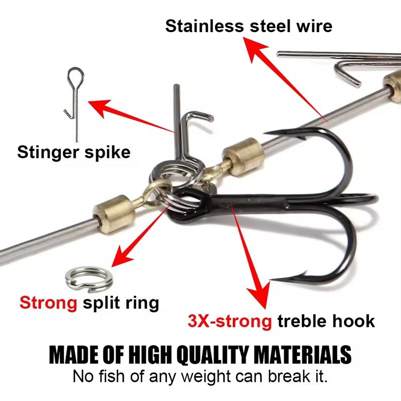 Fishing Hook Rigs Steel Leader - đánh giá và giá Fishing Hook Treble
