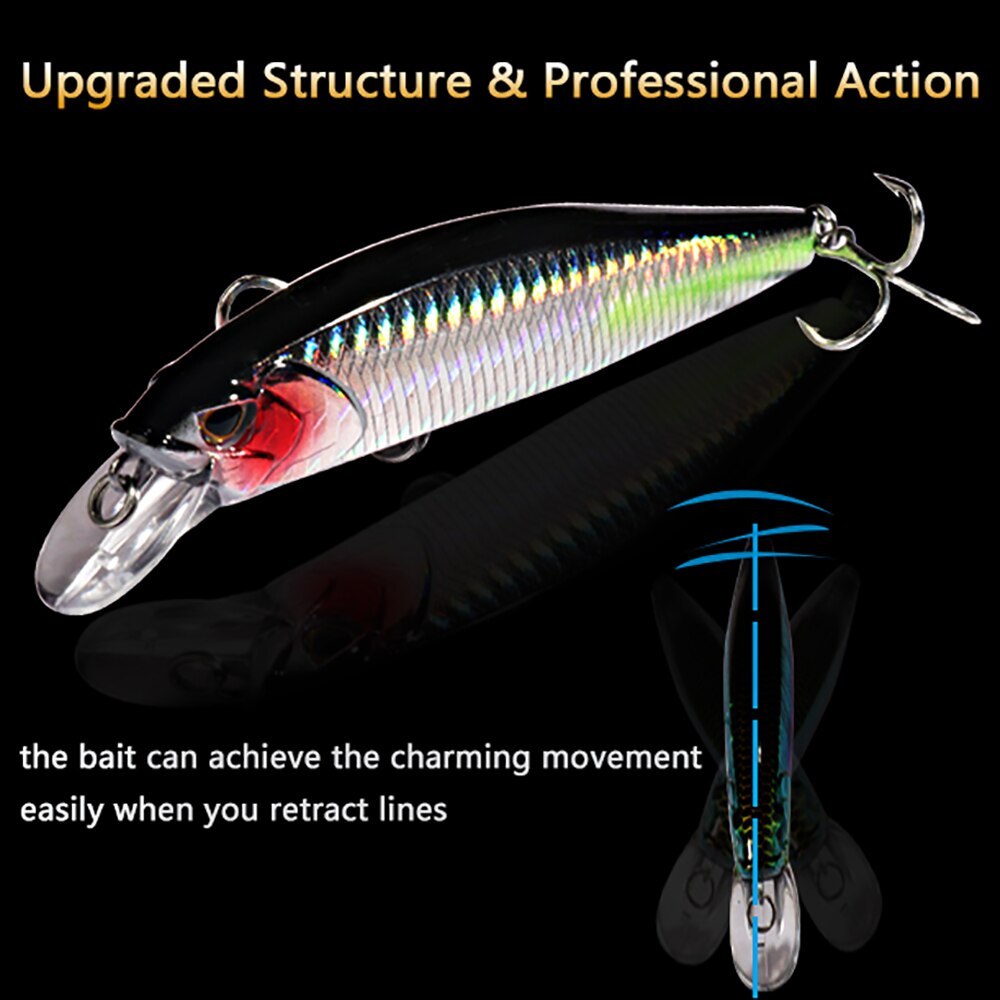 Sinking Minnow 19g Floating Je - đánh giá và giá Fishing Hook Treble