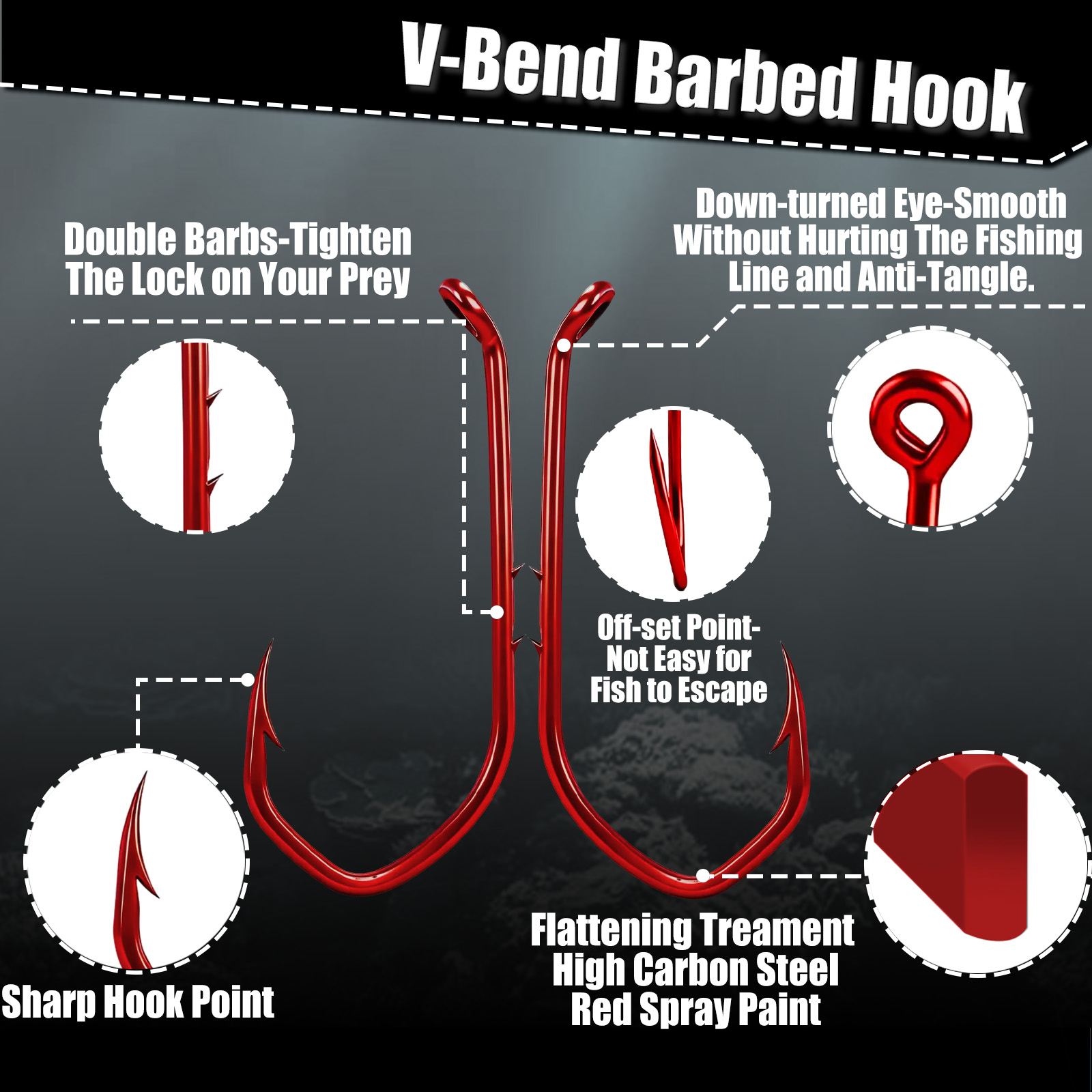 9KM Baitholder Hook 50-100pcs  - đánh giá và giá Fishing Hook Offset